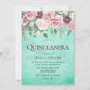 Pesquisar por aqua quinceanera convites Floral