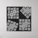 Pesquisar por geométrico preto e branco impressão de canvas Arte