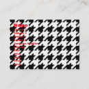 Pesquisar por houndstooth cartao de visita Preto e branco