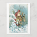 Pesquisar por old fashioned cartoes postais Santa