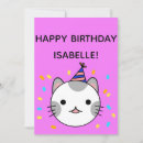 Pesquisar por gato feliz aniversario cartoes Para crianças