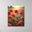 Pesquisar por campo e flores de impressão de canvas Papoila