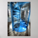Pesquisar por escadaria espiral artes pósteres Azul