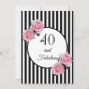 Pesquisar por de anos fabuloso 40 aniversário convites Preto e branco