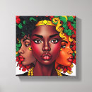 Pesquisar por mulheres negras impressão de canvas Preto