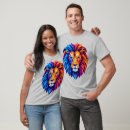 Pesquisar por leão geométrico camisetas Colorido