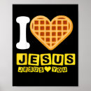 Pesquisar por eu amo jesus pôsteres pósteres Waffle