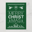 Pesquisar por ugly christmas sweater cartoes postais Verde