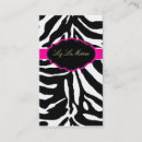 Pesquisar por zebra rosa quente cartao de visita Negócios