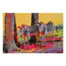 Pesquisar por zebra colorida pósteres Ilustração