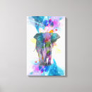 Pesquisar por elefante colorido impressão de canvas Fofo