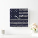 Pesquisar por bandeira americana para relogios de parede Grunge