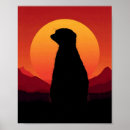 Pesquisar por silhuetas animais pósteres Pôr do sol