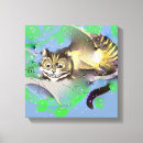 Pesquisar por gato colorido impressão de canvas Verde
