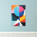 Pesquisar por abstrato geométrico impressão de canvas Vermelho