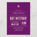 Pesquisar por convite do mitzvah do bastão convites Roxo