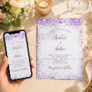 Pesquisar por do roxo e de prata casamento convites Convidados
