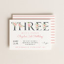 Pesquisar por de 3 anos aniversário convites Rosa