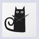 Pesquisar por gato preto relogios de parede Engraçado