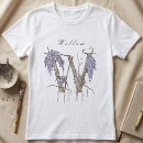 Pesquisar por letra w monograma camisetas Floral