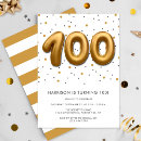 Pesquisar por centésimo aniversário convites Simples