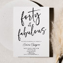 Pesquisar por de anos fabuloso 40 aniversário convites Para ela