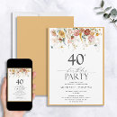 Pesquisar por anos elegante 40 aniversário convites Caligrafia