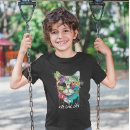 Pesquisar por gato colorido camisetas Engraçado