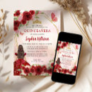 Pesquisar por coroa vermelha convites Quinceañera