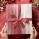 Pesquisar por listras vermelhas e brancas papel de presente Natal
