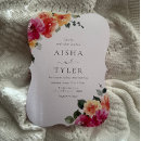 Pesquisar por floral colorido casamento convites Aquarela