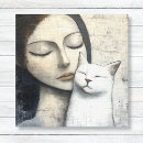 Pesquisar por gato impressão de canvas Para ela