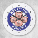 Pesquisar por porco engraçado relogios de parede Desenho animado