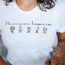 Pesquisar por flores minimalistas camisetas Para ela