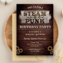Pesquisar por do steampunk aniversário convites Engrenagens