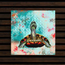 Pesquisar por das arte da tartaruga impressão de canvas Azul