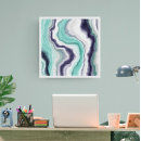 Pesquisar por agate impressão de canvas Azul