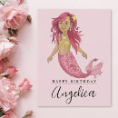 Pesquisar por sereia bonita cartoes Feliz aniversário