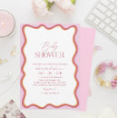 Pesquisar por rosa quente e laranja convites Simples