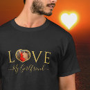 Pesquisar por coração dourado camisetas Para ele