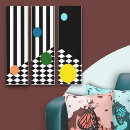 Pesquisar por listras coloridas impressão de canvas Geométrico