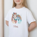 Pesquisar por menina cavalo camisetas Aquarela