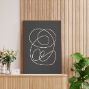 Pesquisar por linhas pretas impressão de canvas Abstrato