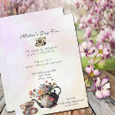 Pesquisar por chá do dia das mães convites Bule de chá