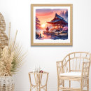 Pesquisar por templo japonês pósteres Aquarela