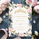 Pesquisar por rosa e marinho convites Quinceanera