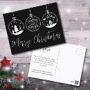 Pesquisar por feliz natal aos clientes cartoes postais Preto e branco