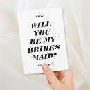 Pesquisar por will you be my bridesmaid convites Black