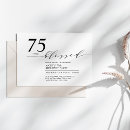 Pesquisar por 75 anos de aniversário convites Preto