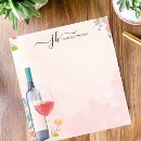 Pesquisar por vinho bloco de notas Para ela